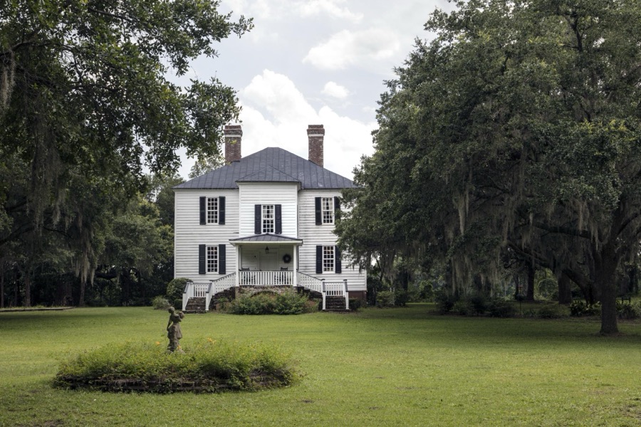 The great house at Hopsewee Plantation, near the settlement of North Santee, along the Santee River in Georgetown County, South Carolina