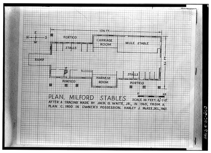 Milford Plantation, Stables, Wedgefield-Rimini Road, Pinewood, Sumter County, SC