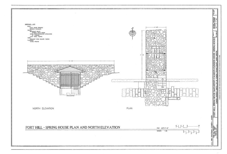 Fort Hill, Spring House, Clemson University Campus, Clemson, Pickens County, SC