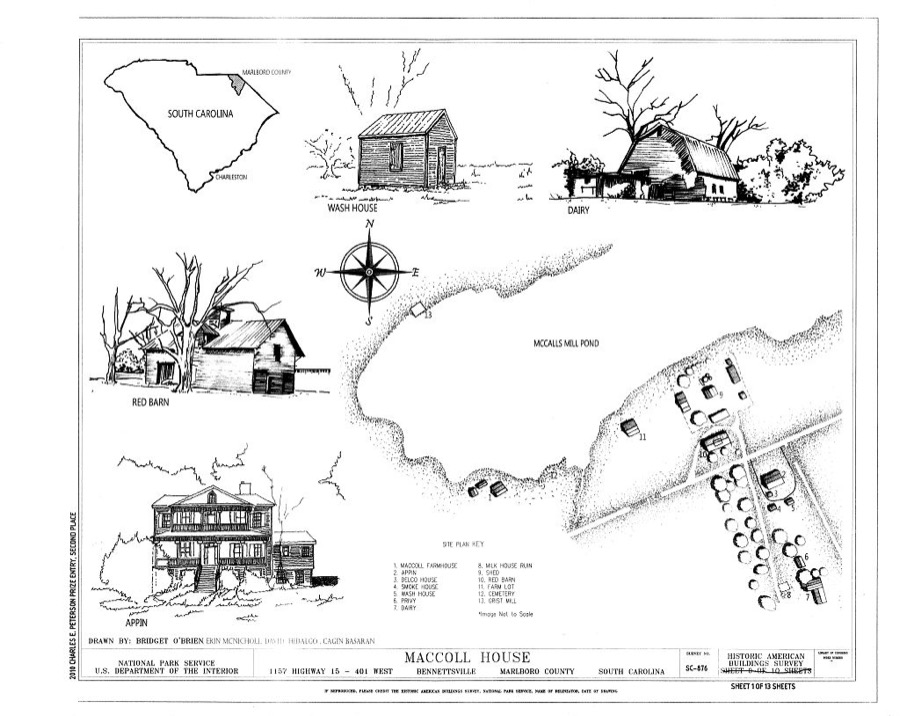 MacColl House, 1157 Highway 15/401 West, Bennettsville, Marlboro County, SC