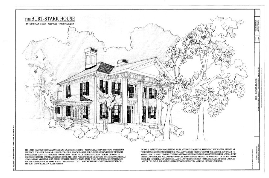 Burt-Stark Mansion, 400 North Main Street, Abbeville, Abbeville County, SC