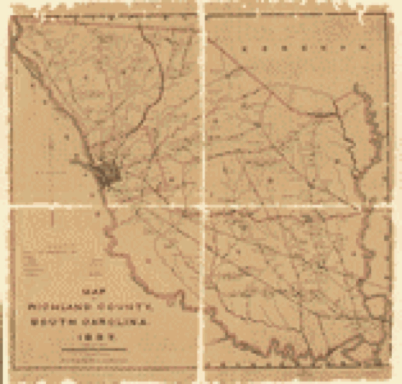 Land ownership map, 1897 - Map of Richland County, South Carolina