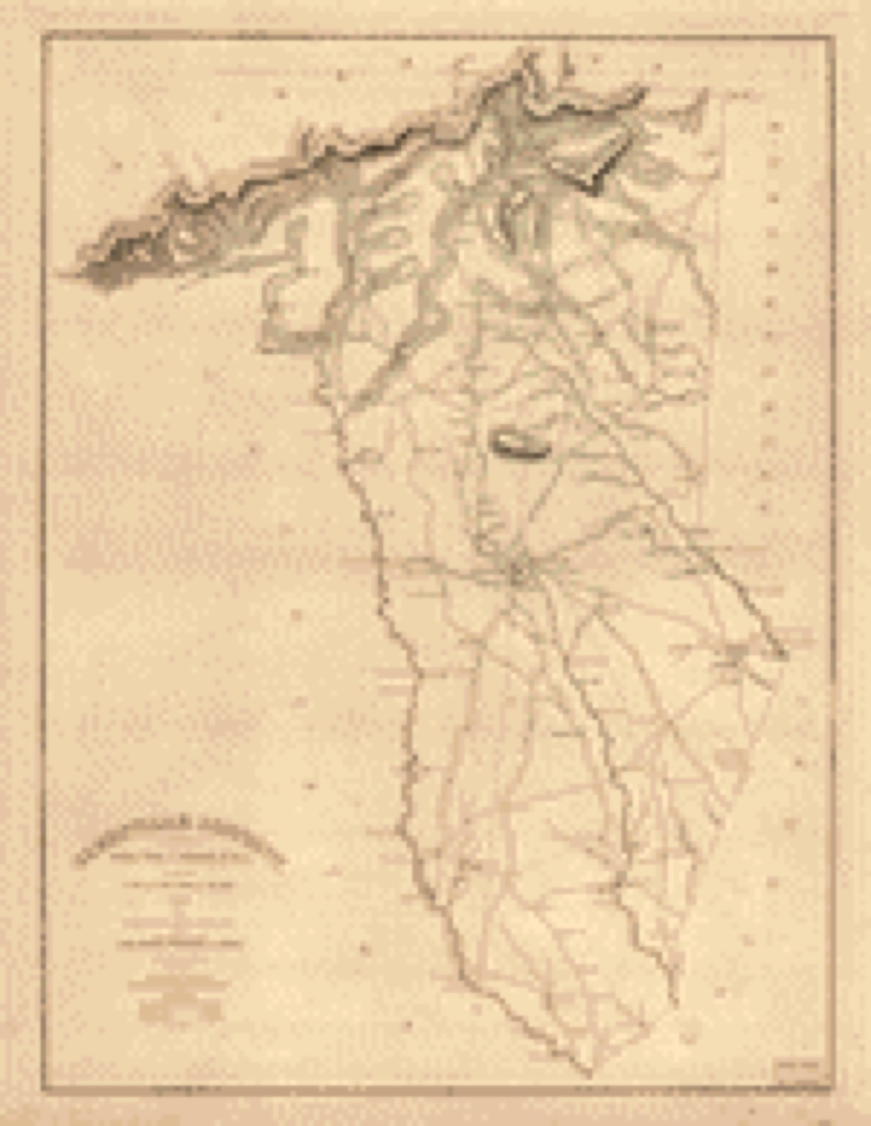 Land ownership map, 1825 - Greenville District, South Carolina
