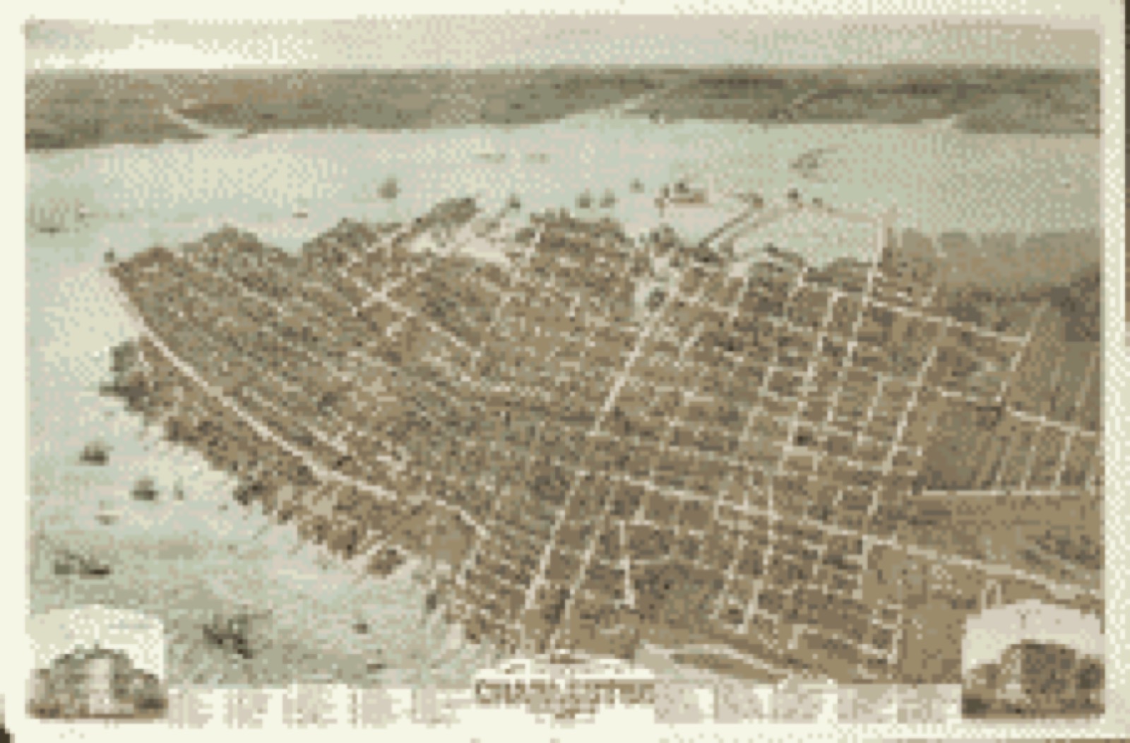 Bird's-eye view, 1872 - Bird's eye view of the city of Charleston, South Carolina 1872