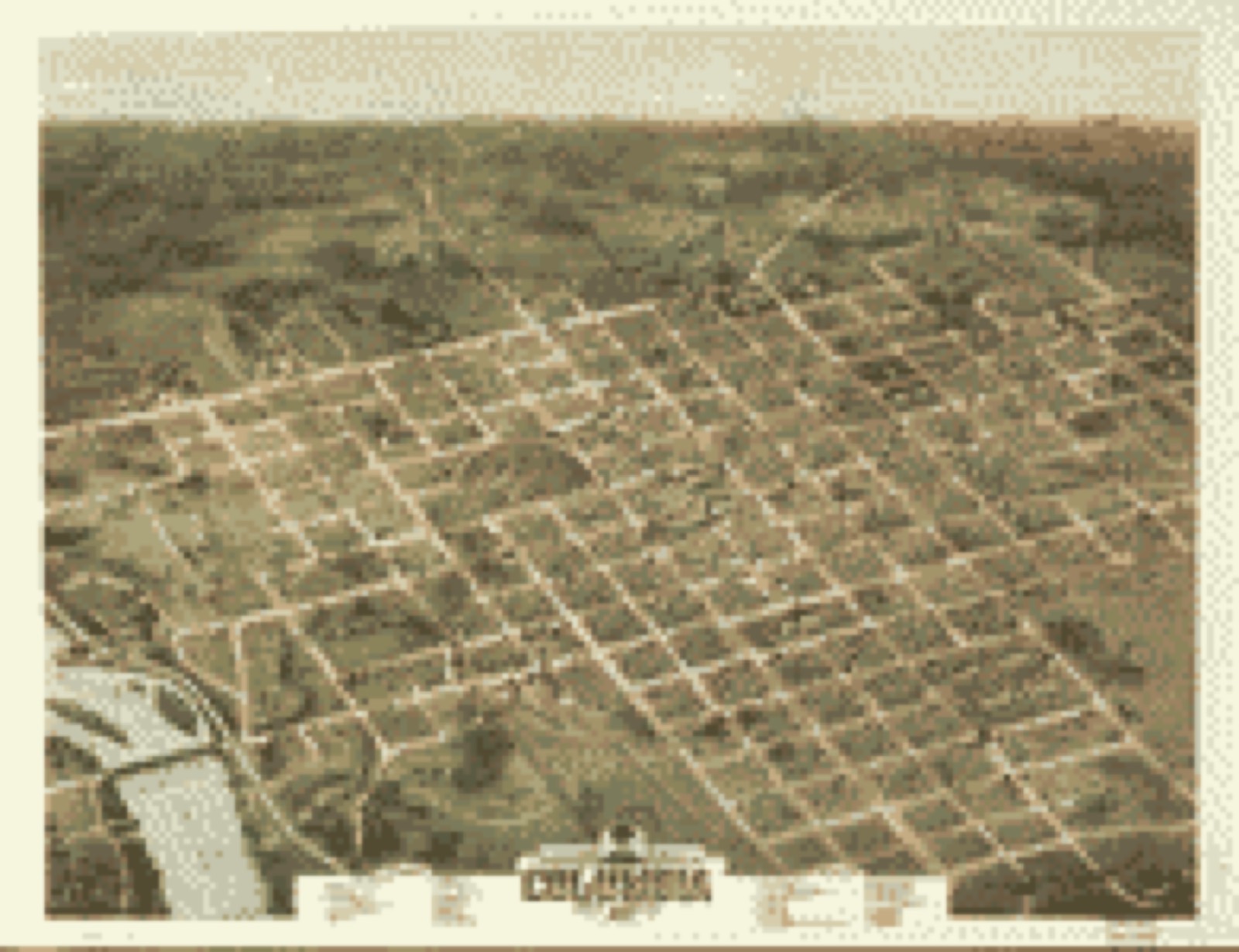 Bird's-eye view, 1872 - Bird's eye view of the city of Columbia, South Carolina 1872