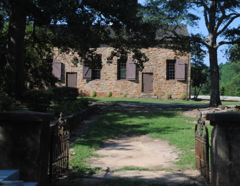 Photograph of Old Stone Church and Cemetery