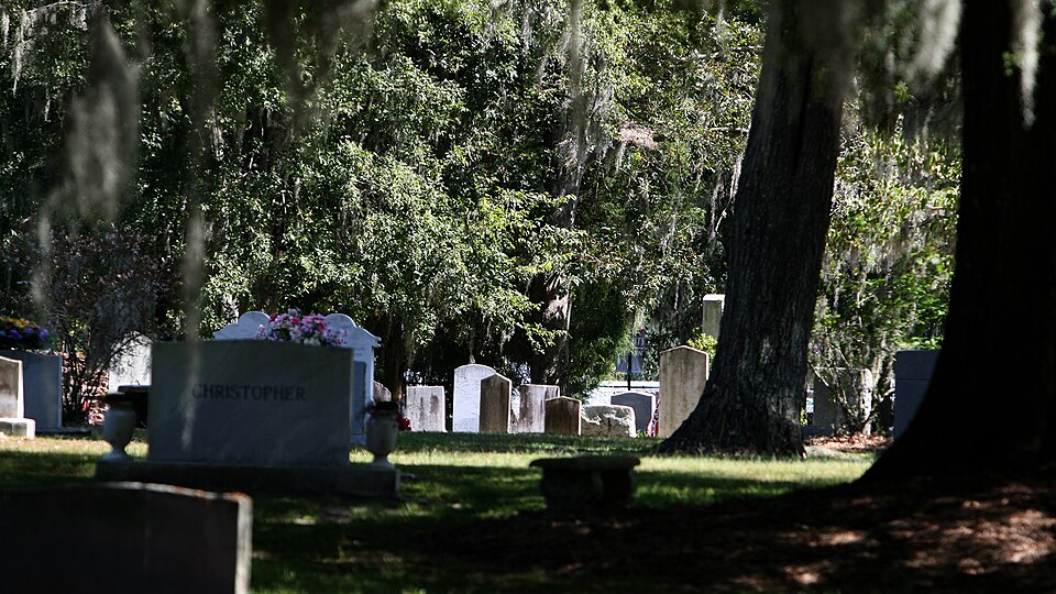 Photograph of Old White Meeting House Ruins and Cemetery
