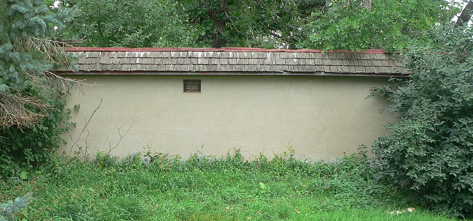 Photograph of Experimental Rammed Earth Wall