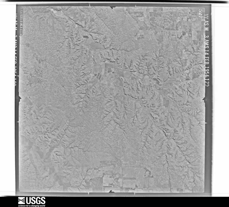 U.S. Geological Survey aerial photograph, 1954-02-14, scale 1:64600