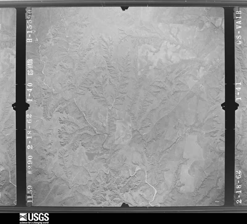 U.S. Geological Survey aerial photograph, 1962-02-18, scale 1:31000