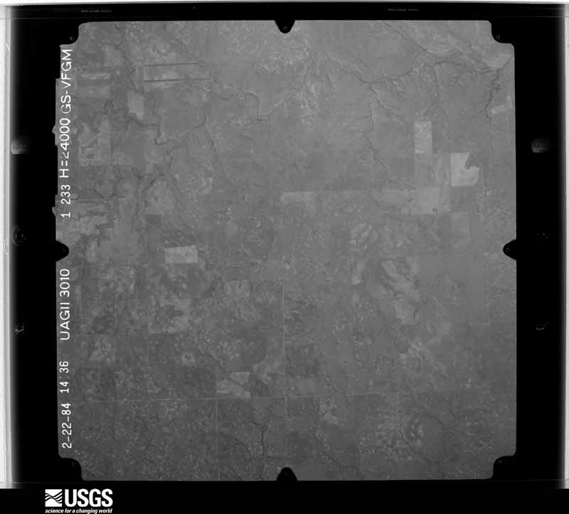U.S. Geological Survey aerial photograph, 1984-02-22, scale 1:48000