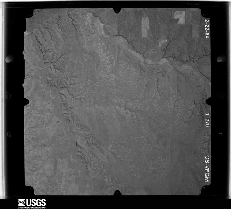U.S. Geological Survey aerial photograph, 1984-02-22, scale 1:48000