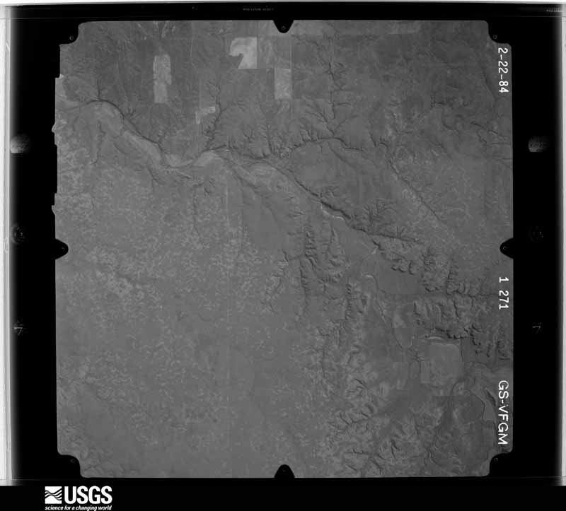 U.S. Geological Survey aerial photograph, 1984-02-22, scale 1:48000