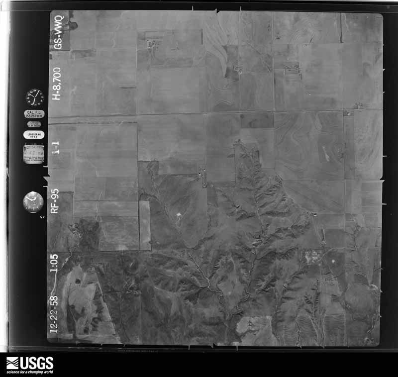 U.S. Geological Survey aerial photograph, 1958-12-22, scale 1:17400