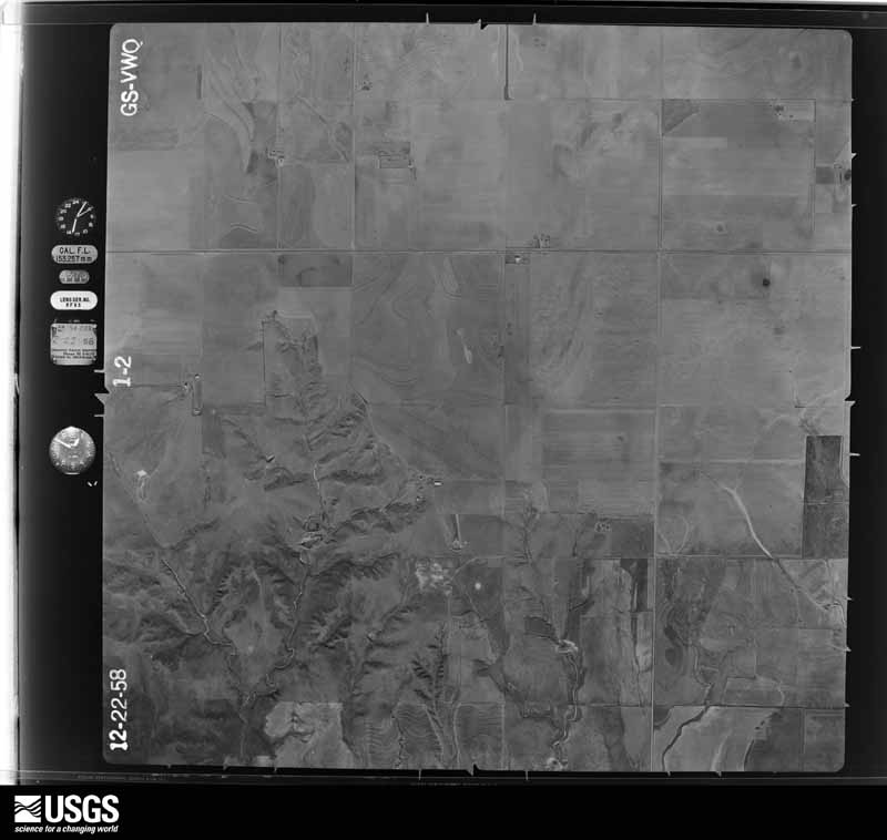 U.S. Geological Survey aerial photograph, 1958-12-22, scale 1:17400