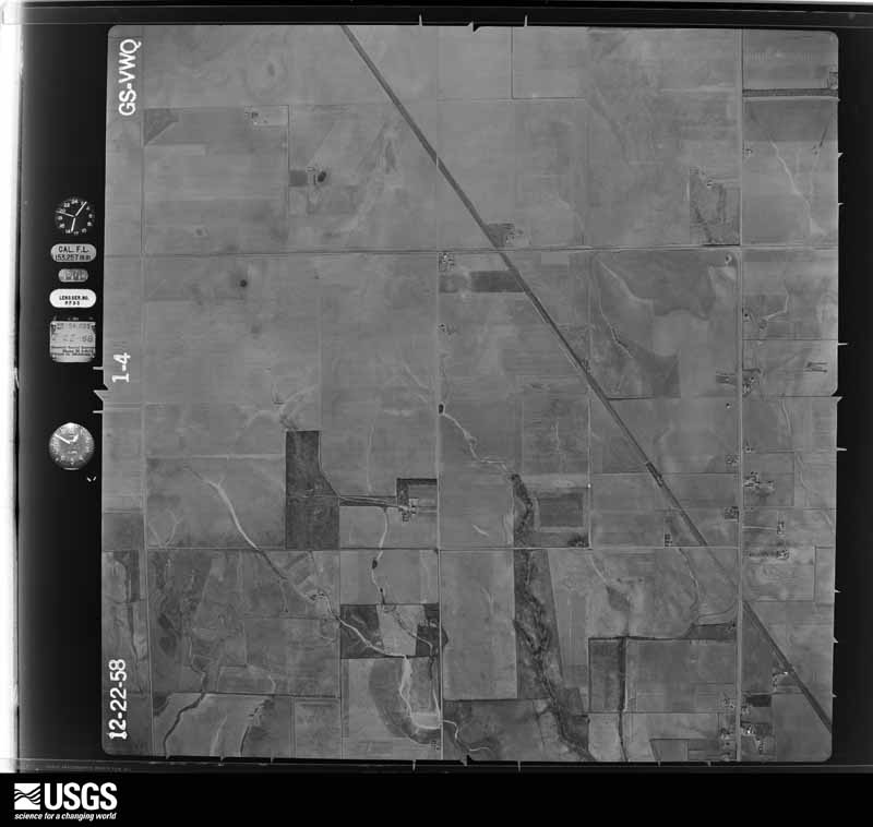 U.S. Geological Survey aerial photograph, 1958-12-22, scale 1:17400