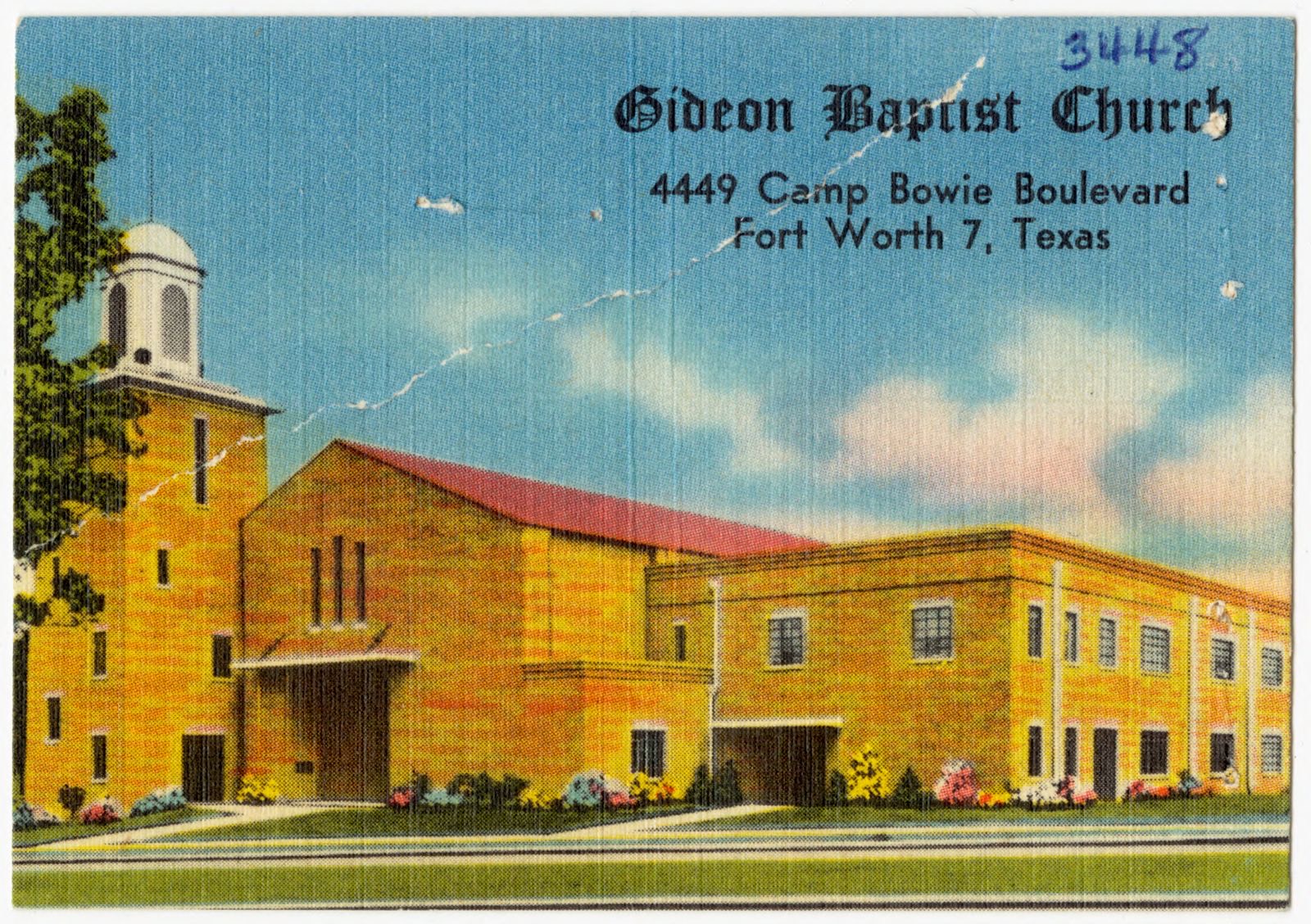 Gideon Baptist Church, 4449 Camp Bowie Boulevard, Fort Worth 7, Texas, Boston Public Library - undated
