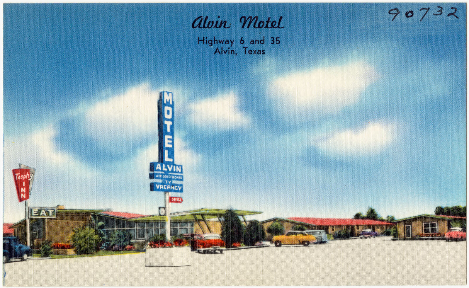 Alvin Motel, Highway 6 and 35, Alvin, Texas, Boston Public Library - undated