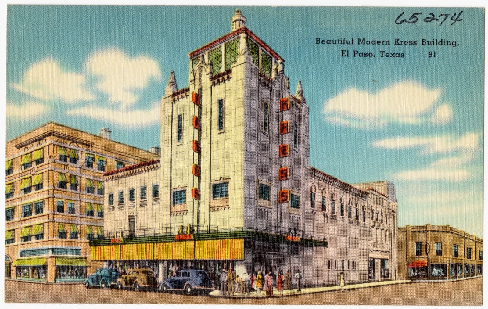 Beautiful Modern Kress Building, El Paso, Texas, 91, Boston Public Library - undated