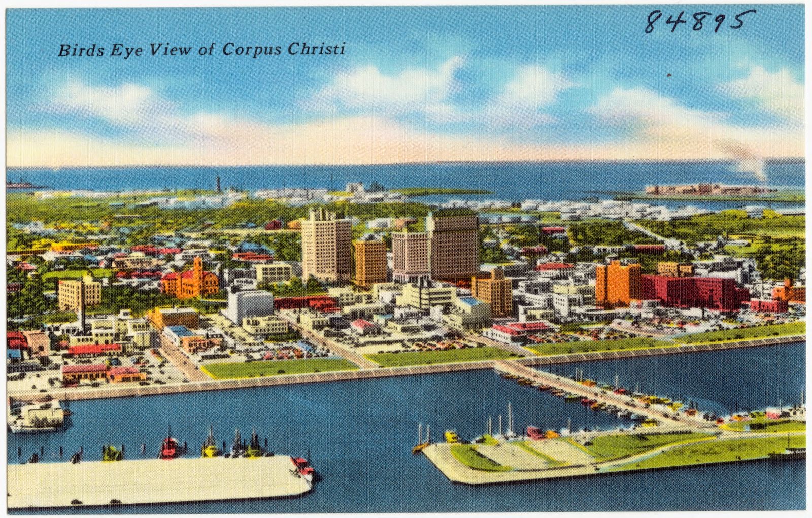 Birds eye view of Corpus Christi, Boston Public Library - undated
