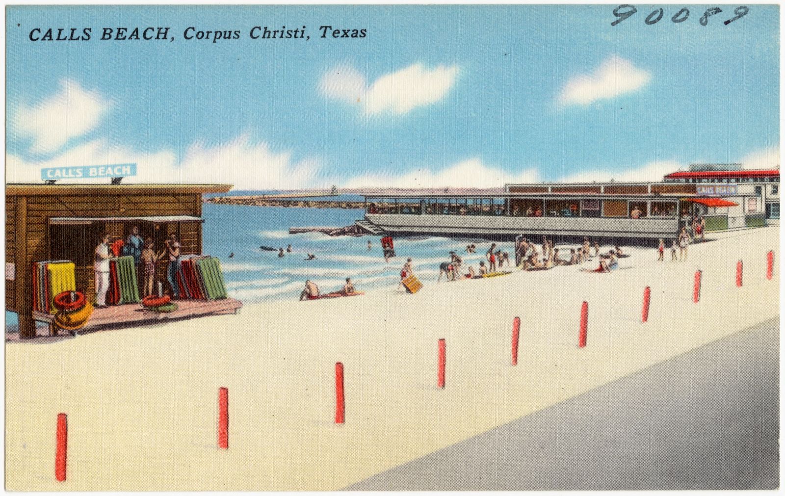Calls Beach, Corpus Christi, Texas, Boston Public Library - undated