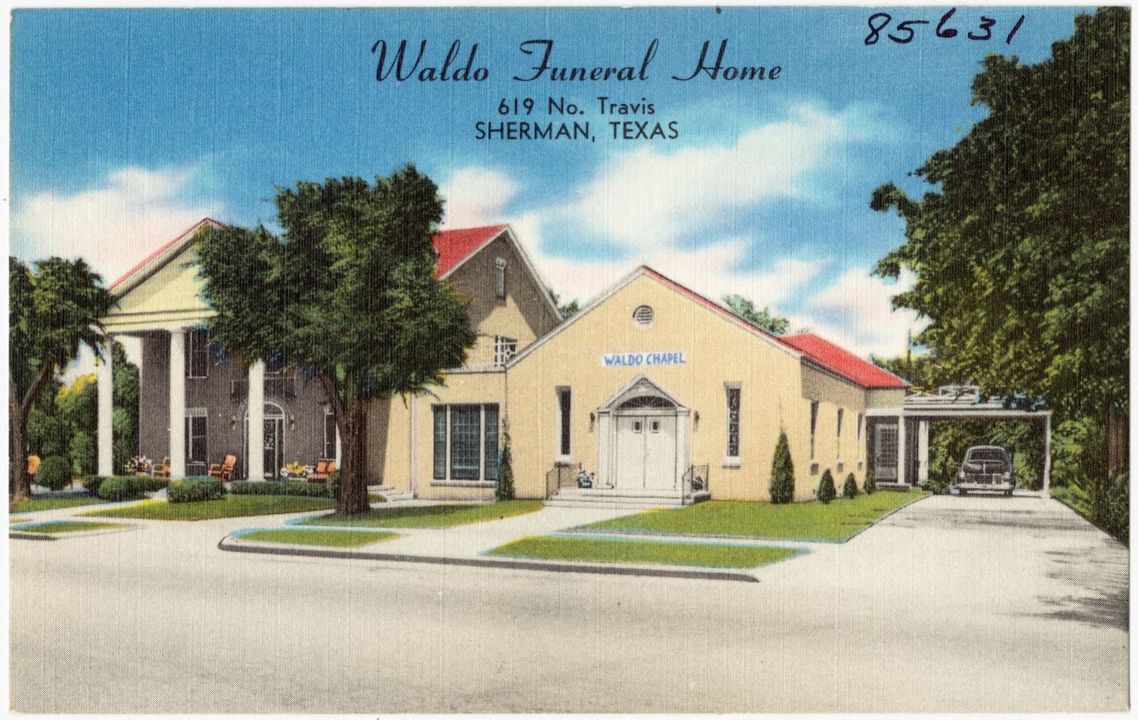 Waldo Funeral Home, 619 No. Travis, Sherman, Texas, Boston Public Library - undated