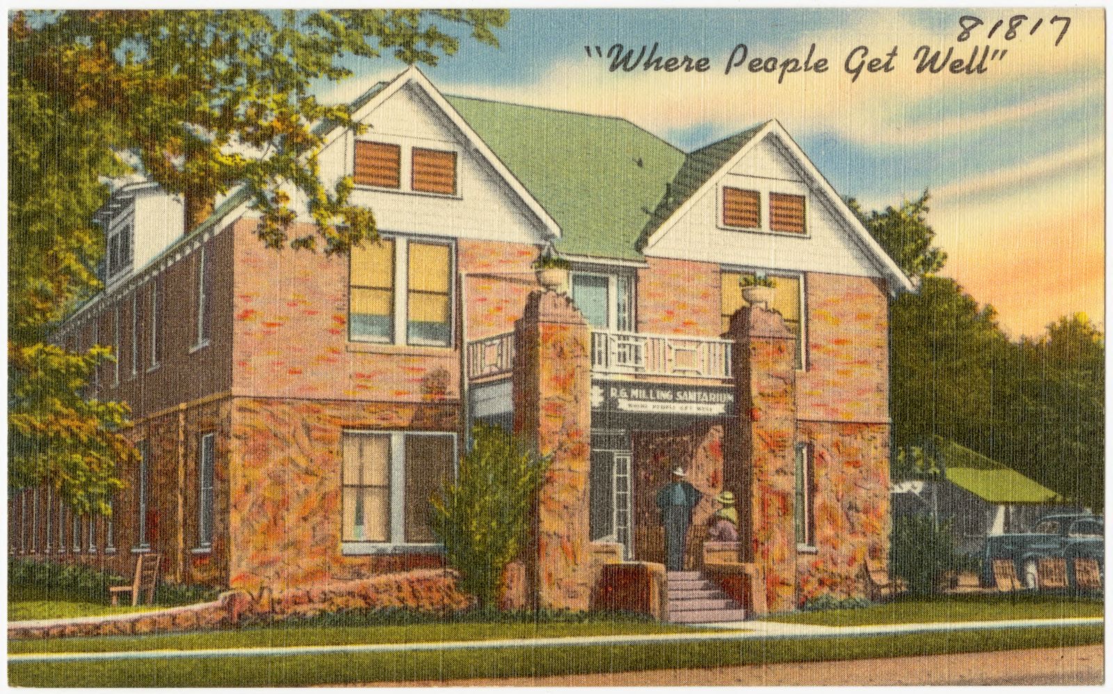 R. G. Milling Sanitarium, Glen Rose, Texas. "Where people get well", Boston Public Library - undated