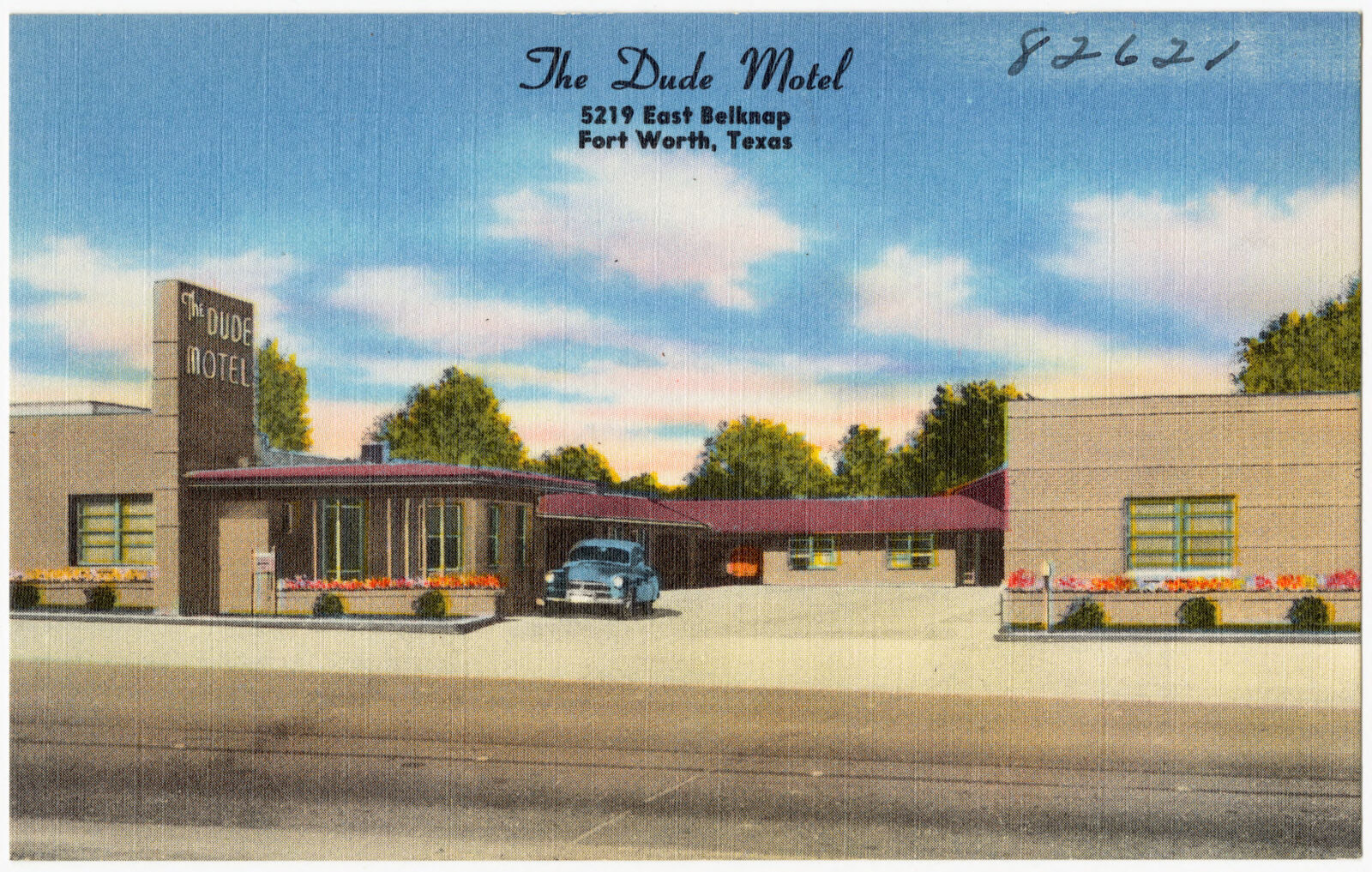 The Dude Motel, 5219 East Belknap, Fort Worth, Texas, Boston Public Library - undated