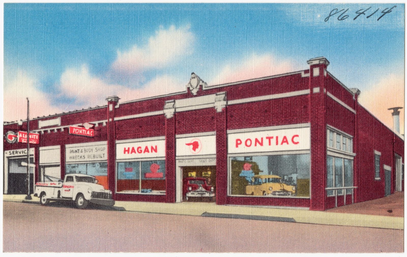 Hagan Pontiac Sales & Service, 113 - 119 No. Crockett, Sherman, Texas, Boston Public Library - undated