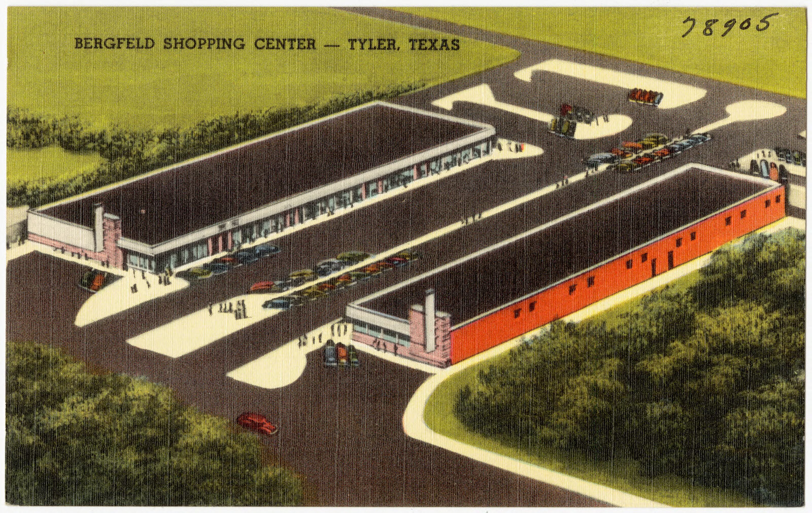 Bergfeld Shopping Center -- Tyler, Texas, Boston Public Library - undated