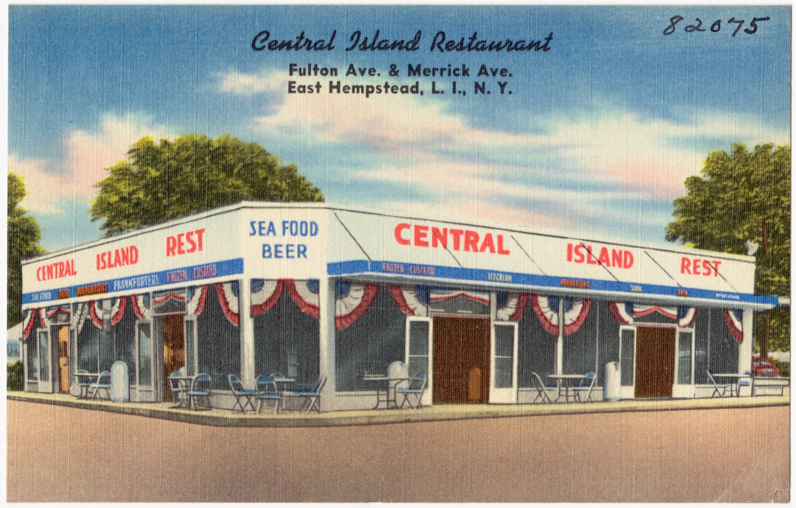 Central Island Restaurant, Fulton Ave. & Merrick Ave., East Hempstead, L. I., N. Y., Boston Public Library - undated