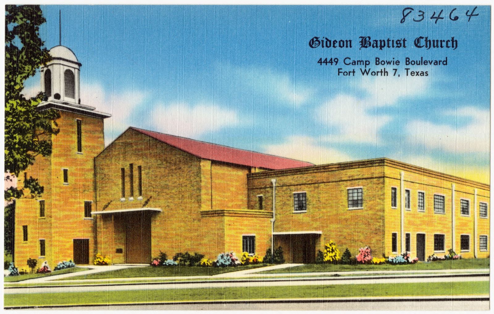 Gideon Baptist Church, 4449 Camp Bowie Boulevard, Fort Worth 7, Texas, Boston Public Library - undated
