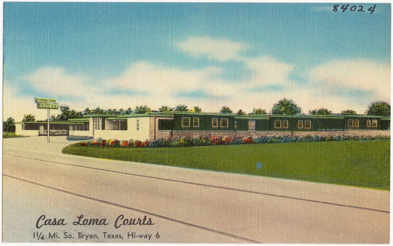 Casa Loma Courts, 1 1/4 mi. So. Bryan, Hi-way 6, Boston Public Library - undated