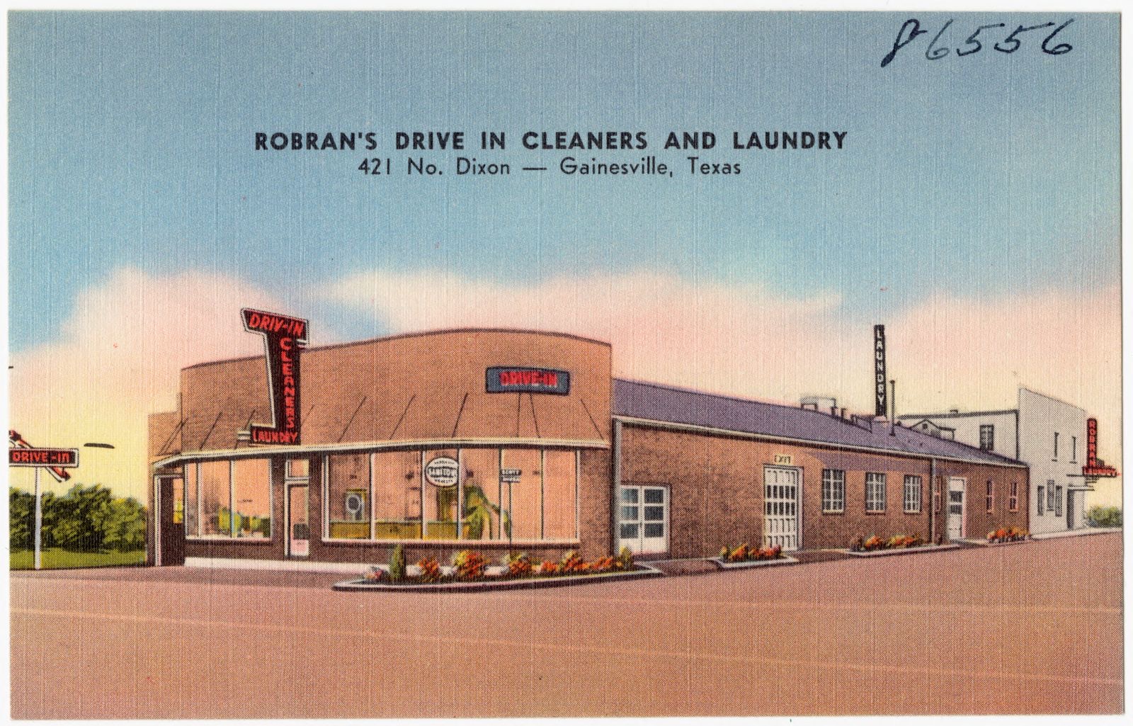 Robran's Drive In and Laundry, 421 No. Dixon -- Gainesville, Texas, Boston Public Library - undated