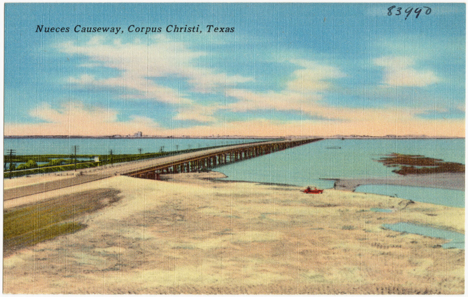 Nueces Causeway, Corpus Christi, Texas, Boston Public Library - undated