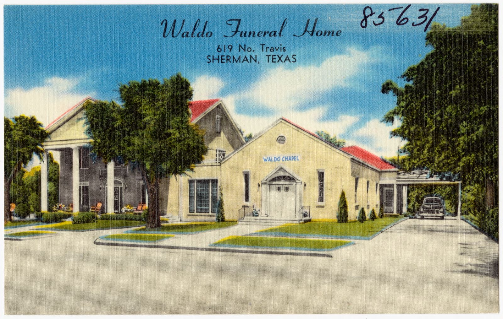 Waldo Funeral Home, 619 No. Travis, Sherman, Texas, Boston Public Library - undated