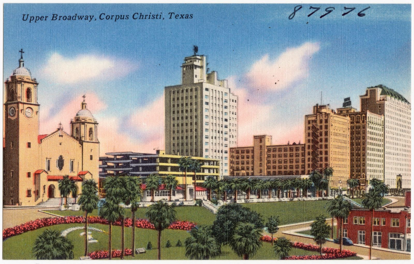 Upper Broadway, Corpus Christi, Texas, Boston Public Library - undated