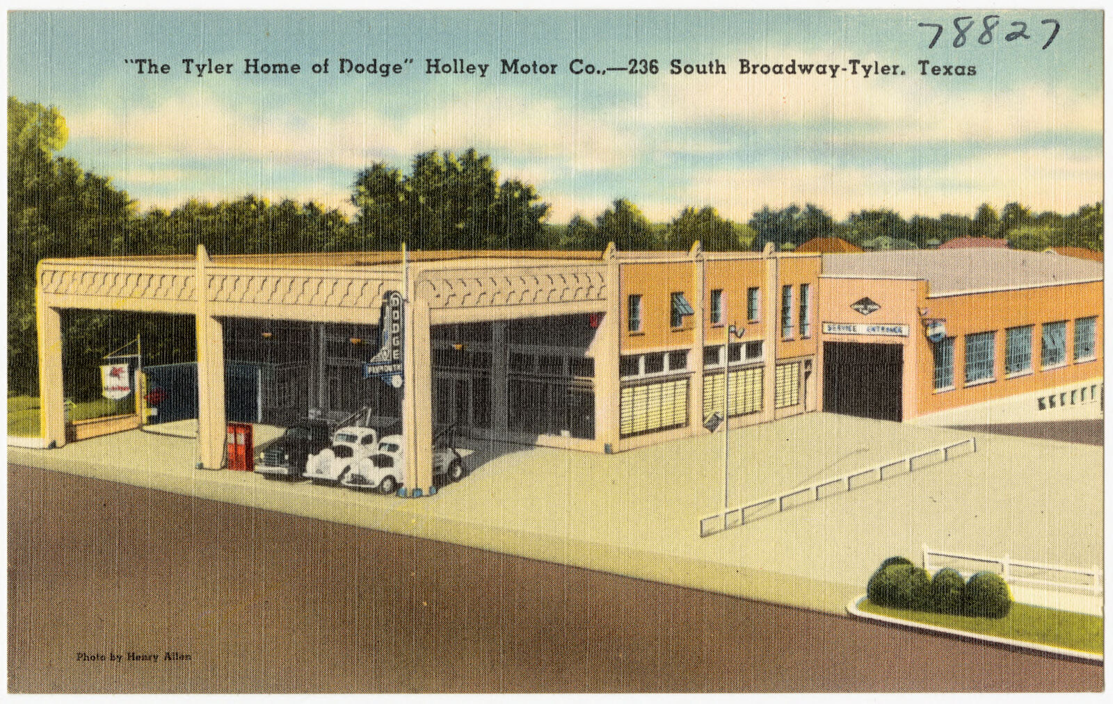 "The Tyler home of Dodge," Holley Motor Co. -- 236 South Broadway - Tyler, Texas, Boston Public Library - undated