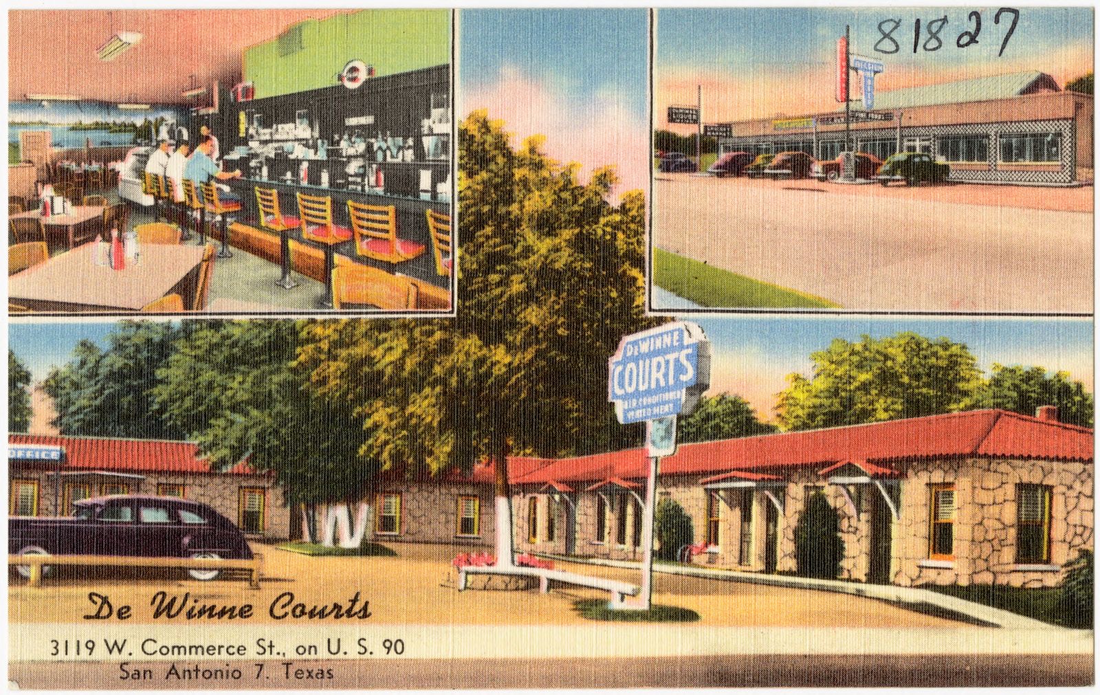 De Winne Courts, 3119 W. Commerce St., on U.S. 90, San Antonio 7, Texas, Boston Public Library - undated