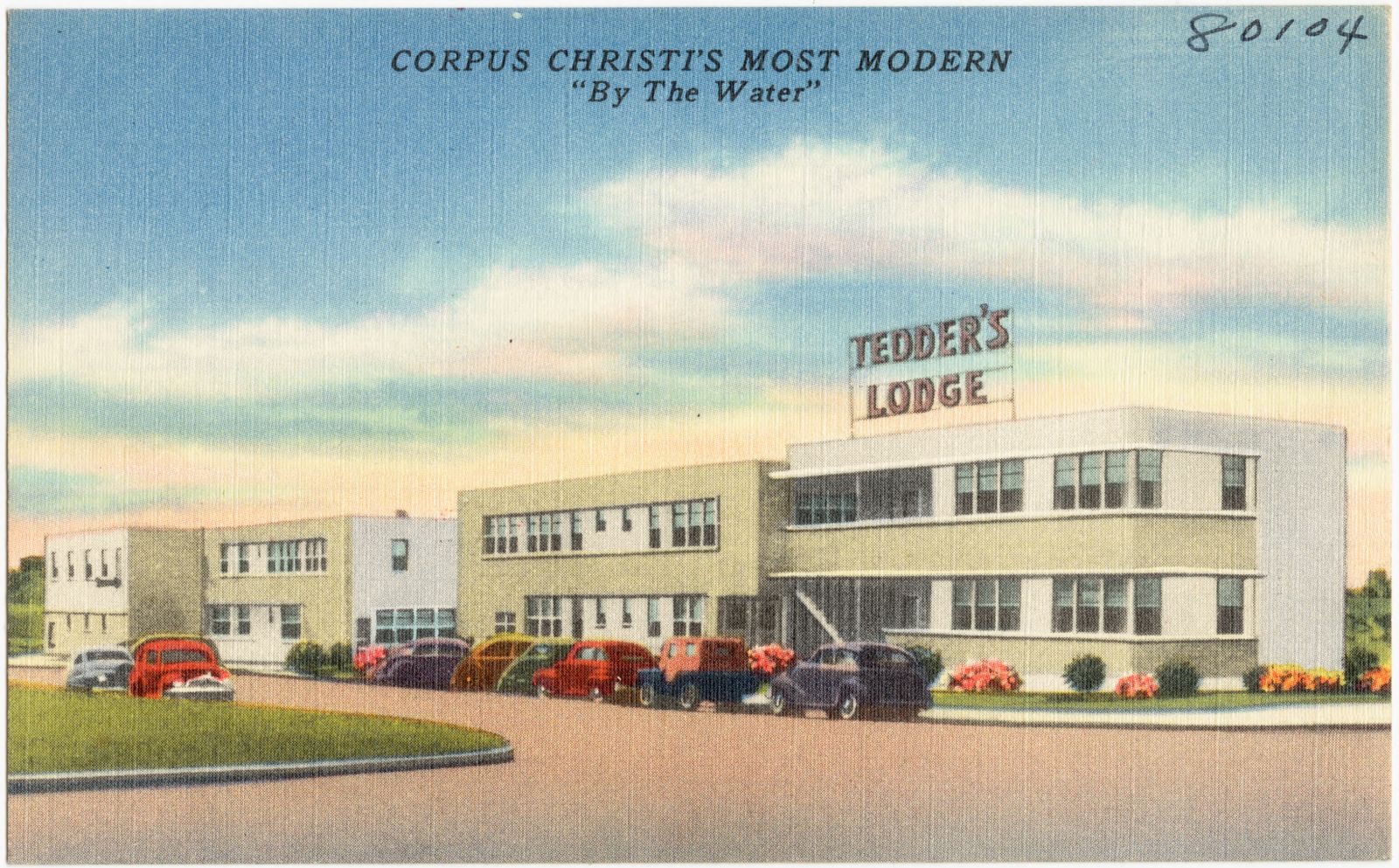 Tedder's Lodge, Corpus Christi's most modern "By the water", Boston Public Library - undated
