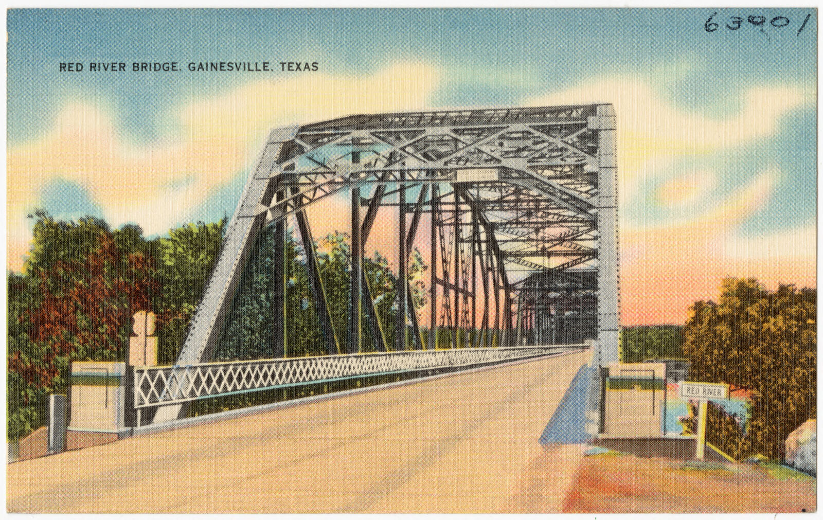 Red River Bridge, Gainesville, Texas, Boston Public Library - undated