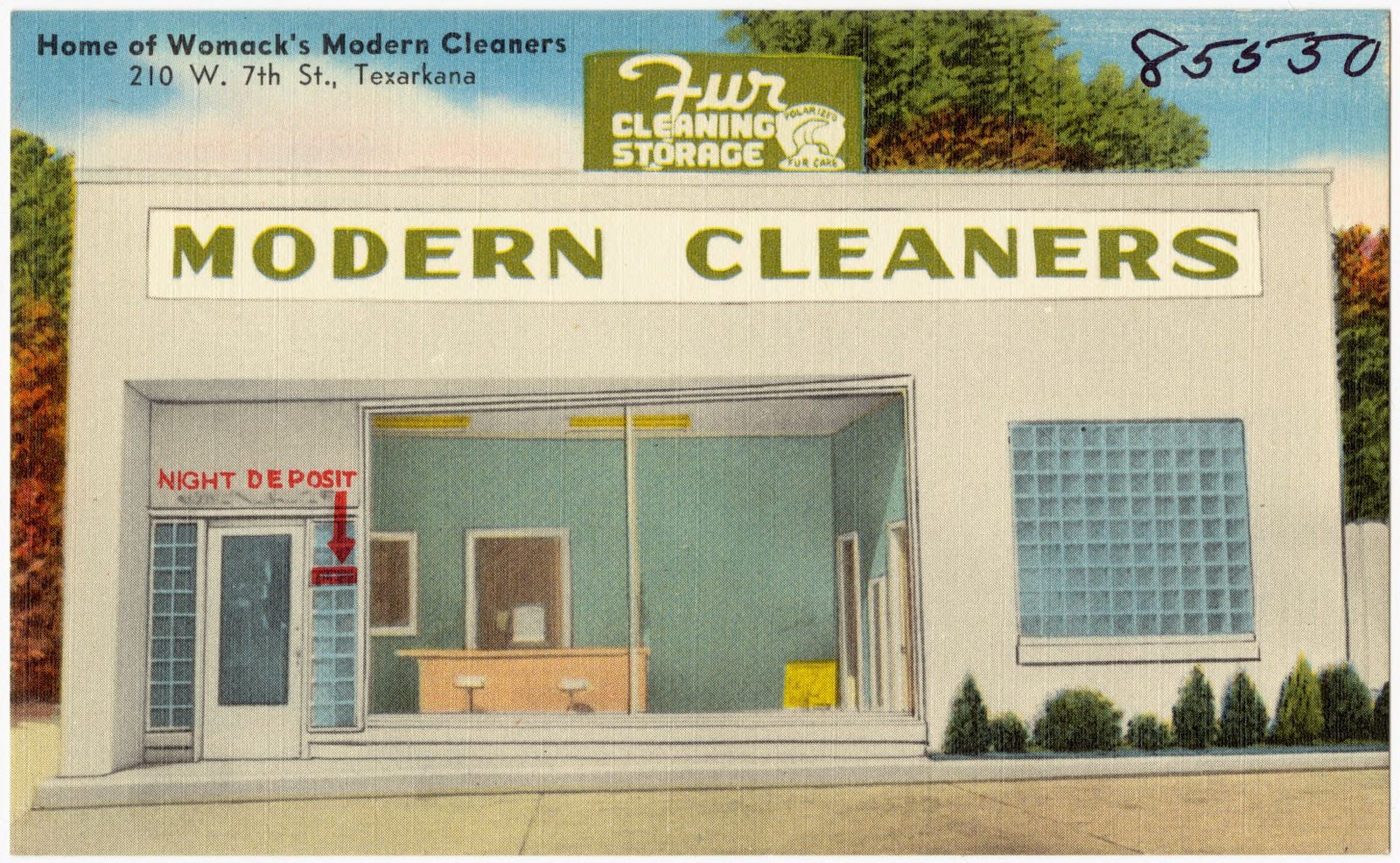 Home of Womack's Modern Cleaners, 210 W. 7th St., Texarkana, Boston Public Library - undated