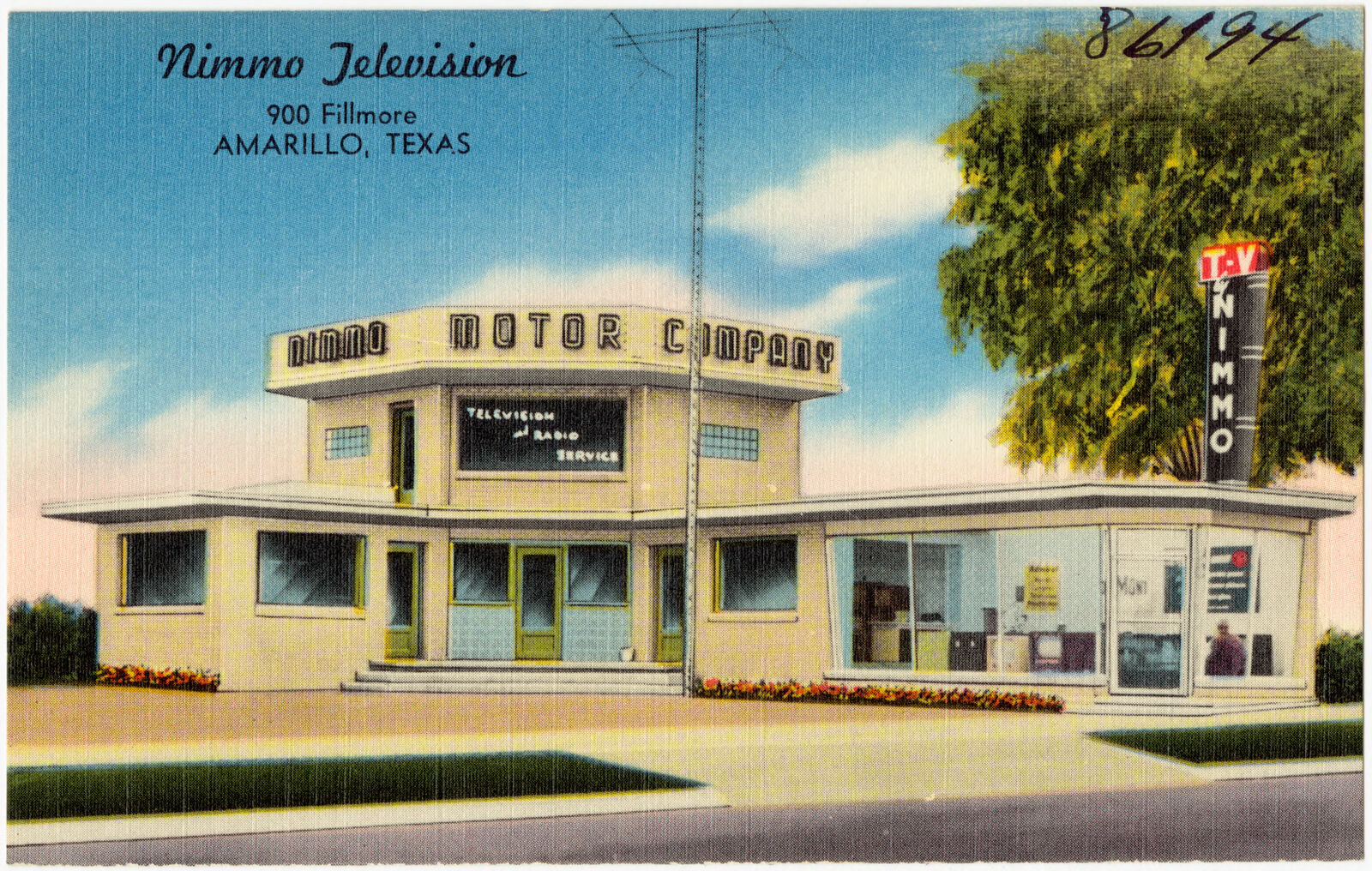 Nimmo Television, 900 Fillmore, Amarillo, Texas, Boston Public Library - undated