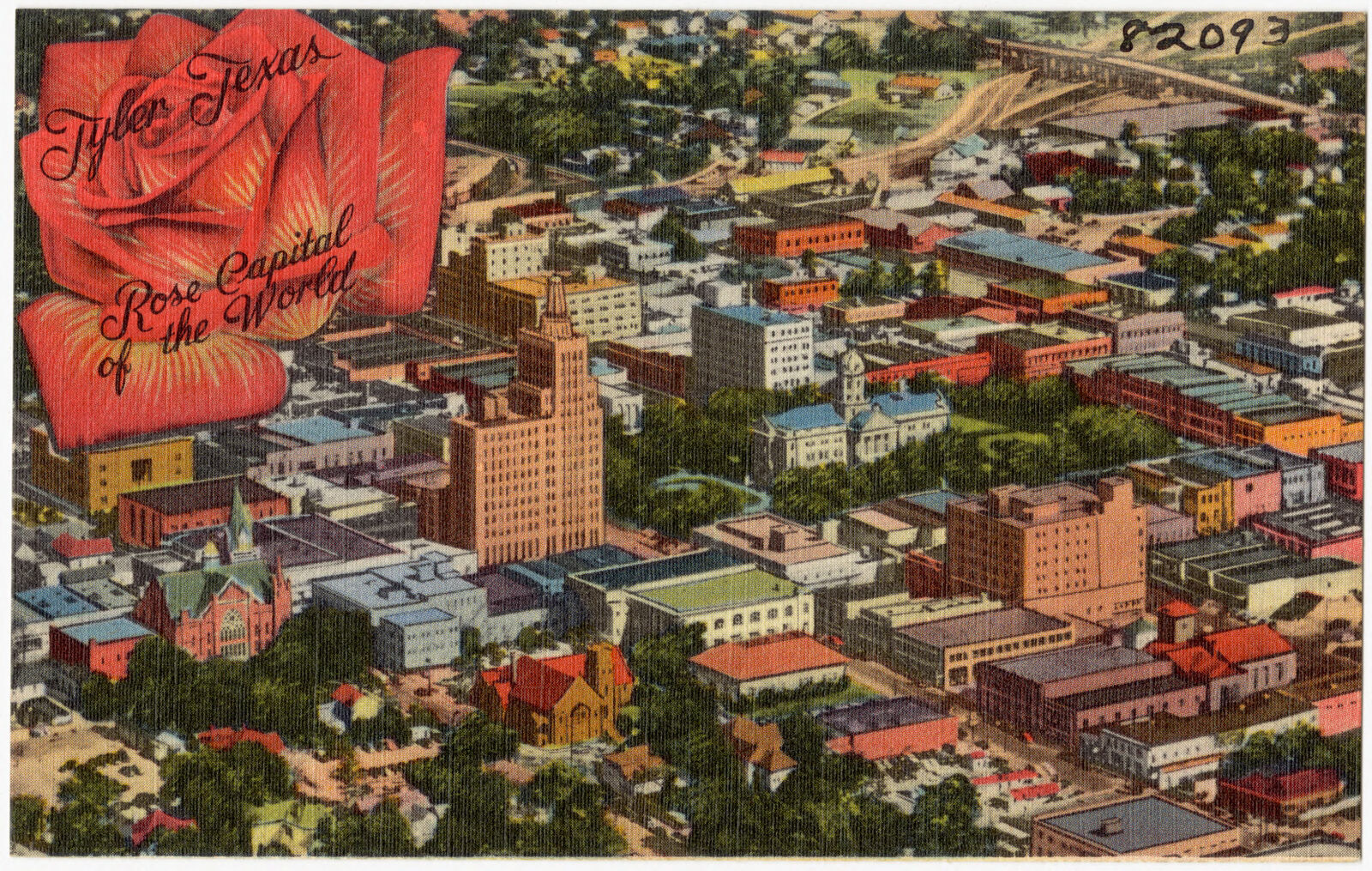 Tyler Texas, rose capitol of the world, Boston Public Library - undated