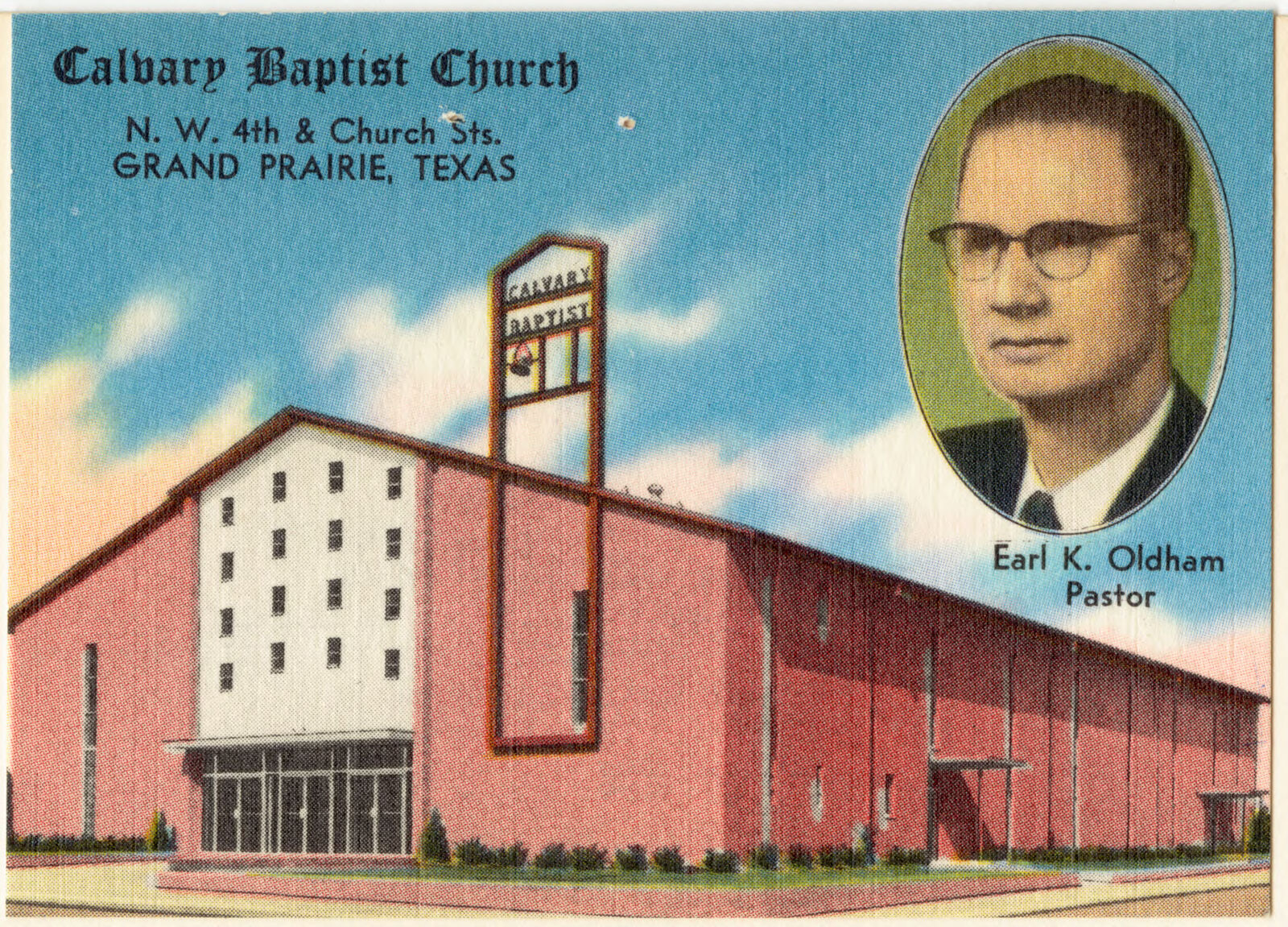 Calvary Baptist Church, N. W. 4th & Church Sts., Grand Prairie, Texas, Boston Public Library - undated