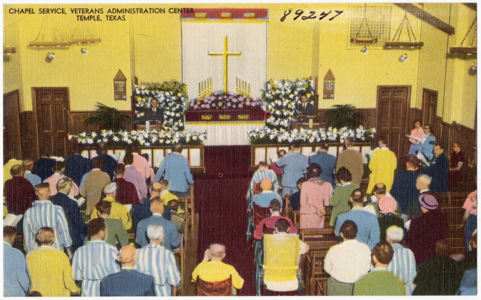 Chapel Service, Veteran's Administration Center, Temple, Texas, Boston Public Library - undated