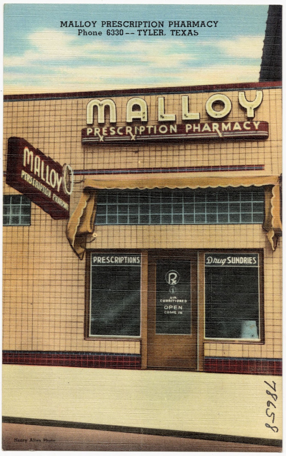 Malloy Prescription Pharmacy, Tyler, Texas, Boston Public Library - undated