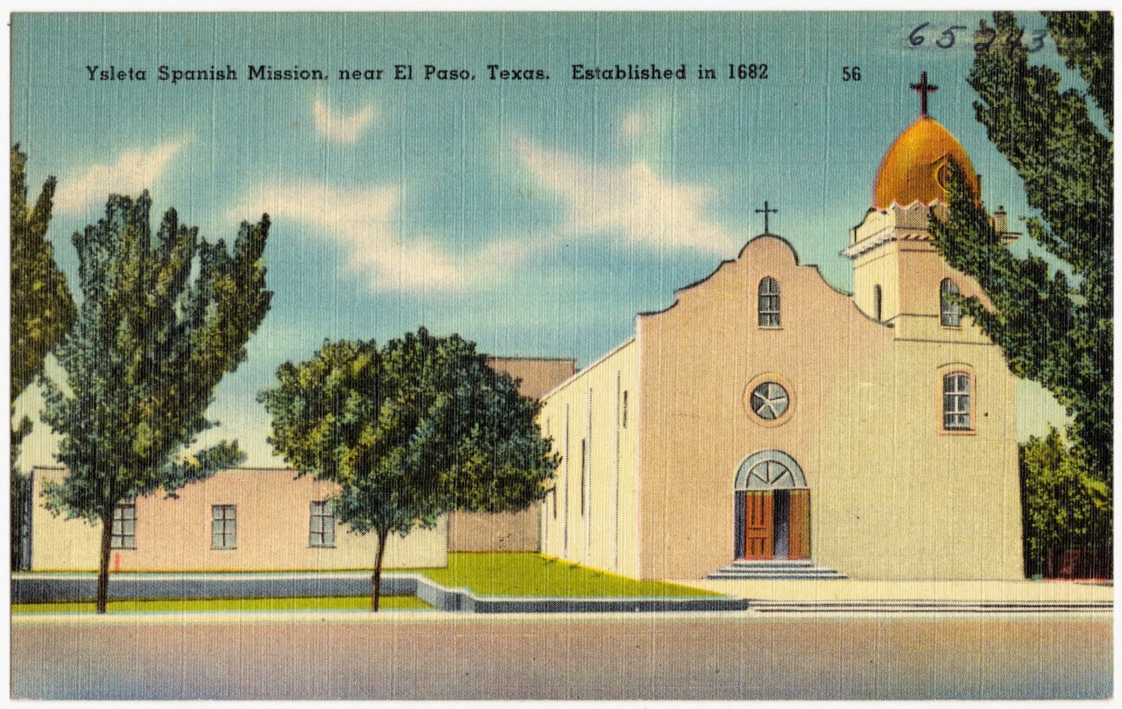 Ysleta Spanish Mission, near El Paso, Texas. Established in 1682, Boston Public Library - undated