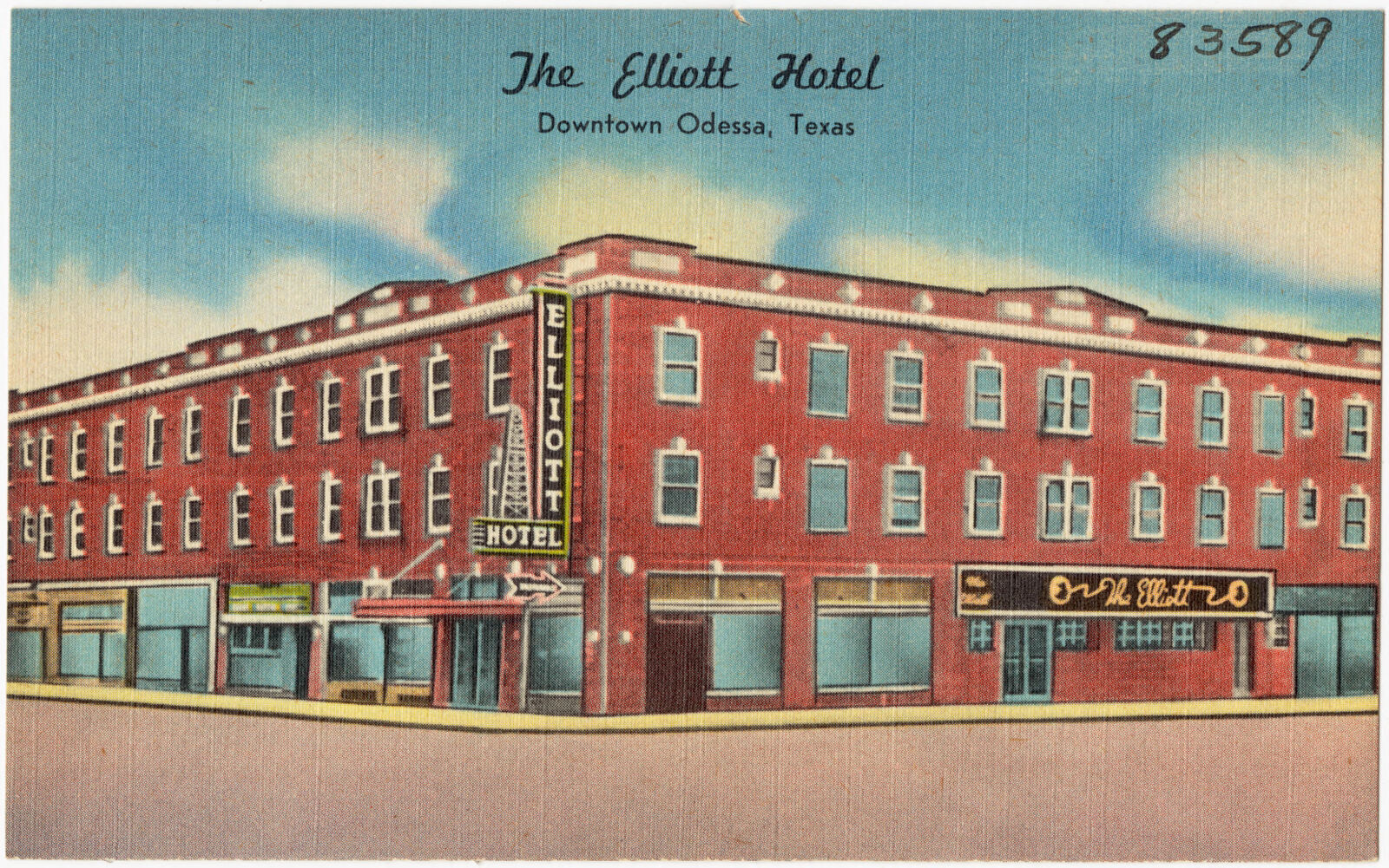 The Elliott Hotel, Downtown Odessa, Texas, Boston Public Library - undated
