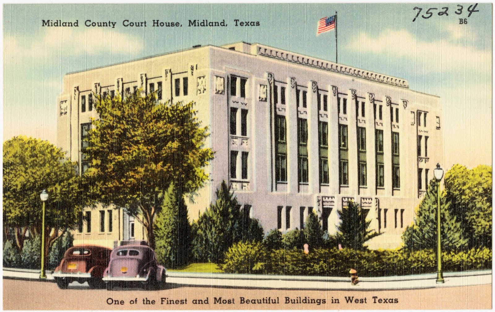 Midland County Court House, Midland, Texas, one of the finest and most beautiful buildings in West Texas, Boston Public Library - undated